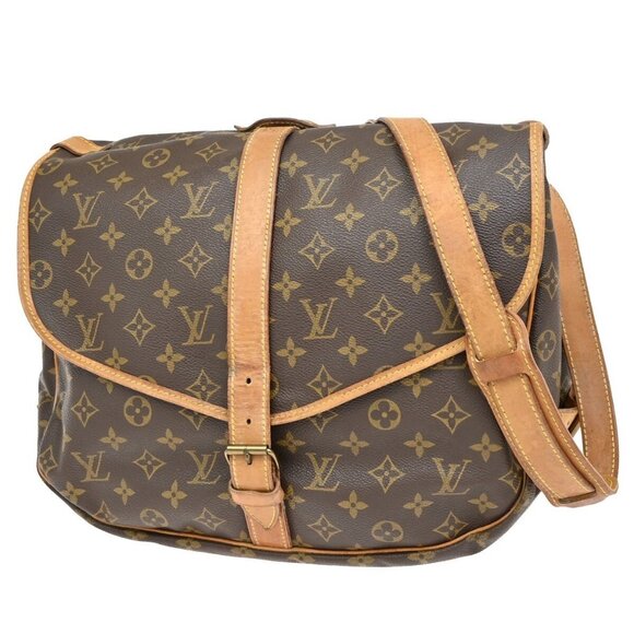 LOUIS VUITTON Saumur 35 Shoulder Bag Monogram Leather BN France - Picture 1 of 5